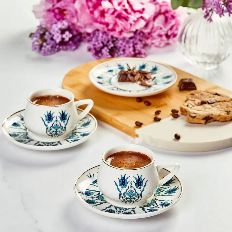 Karaca İznik Neues Formular Kaffeetasse Set für 6 Personen 100 ml