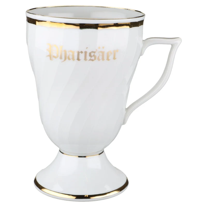 Pharisäer Tasse Goldrand mit Schriftzug