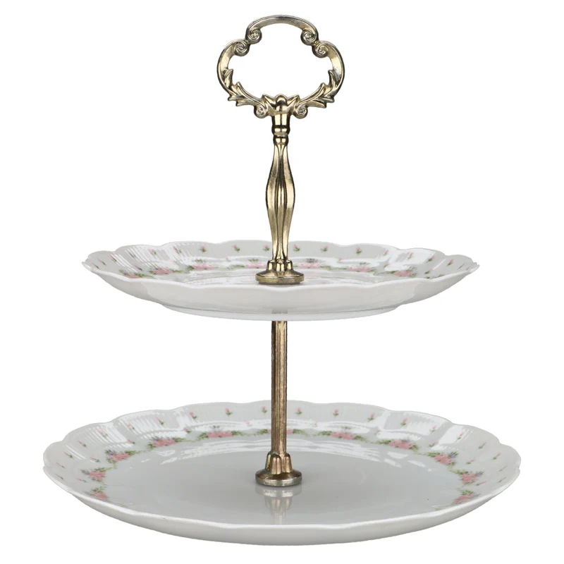 Etagere 2 tlg. mit 3 Tellern
