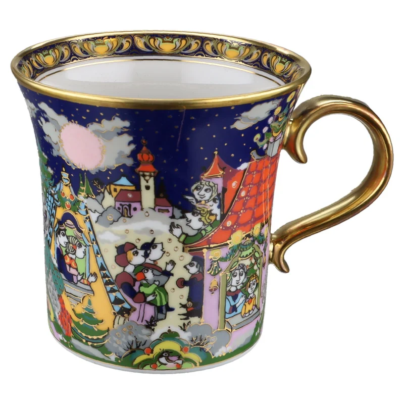 Kaffeetasse mit Untere Leise rieselt der Schnee 2002 in OVP