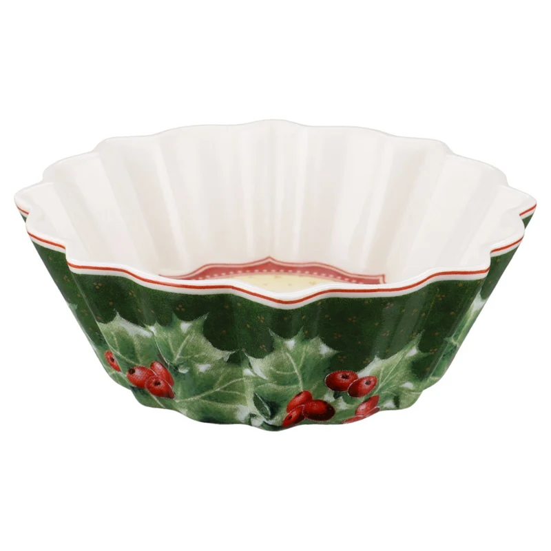 Dessertschale klein Ilex Mistelzweig rot