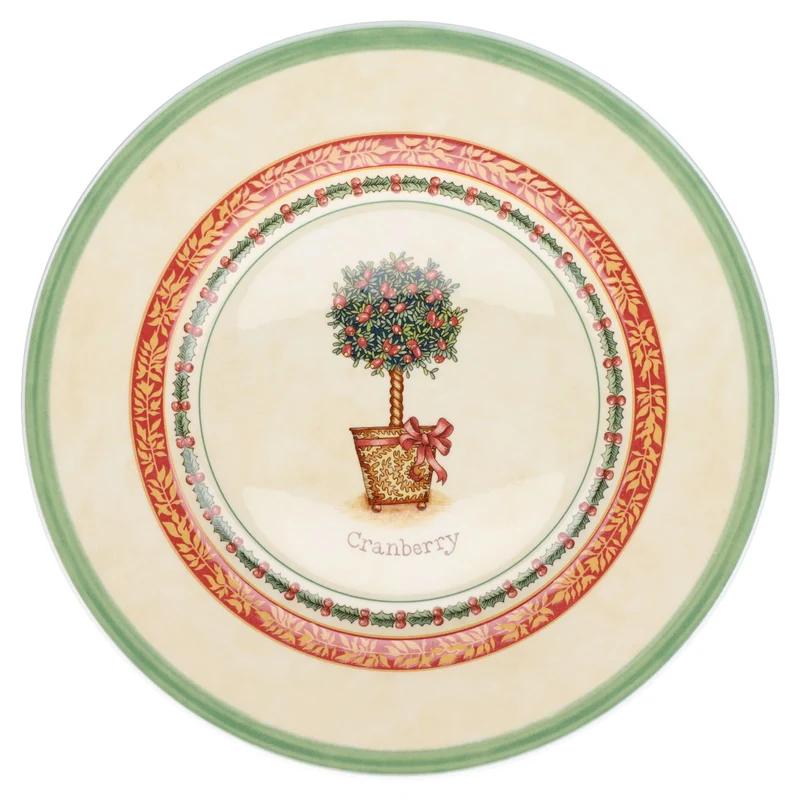 Kuchenteller groß/Frühstücksteller Topiary Cranberry