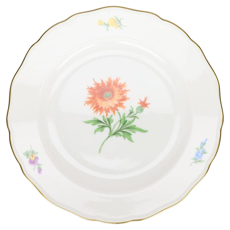 Speiseteller Chrysantheme orange mitte