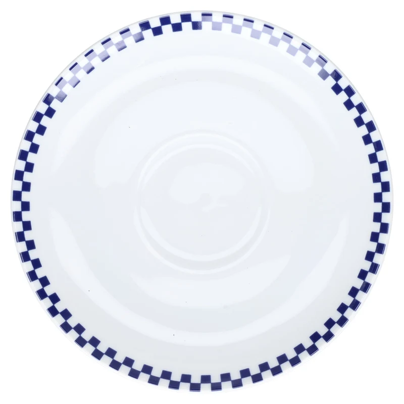 Untertasse für Tee kariert