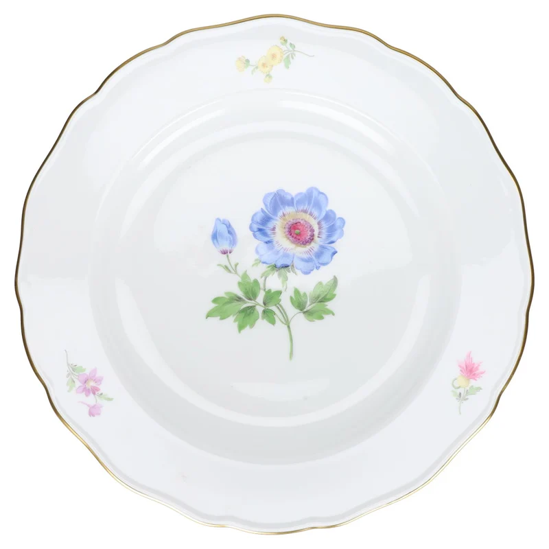 Speiseteller Blaue Blume aufgeblüht mitte