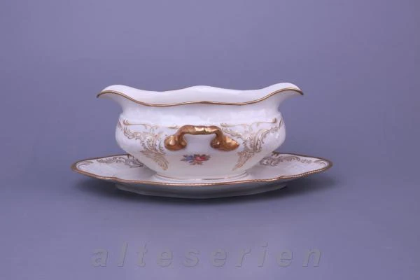 Sauciere mit Teller einteilig
