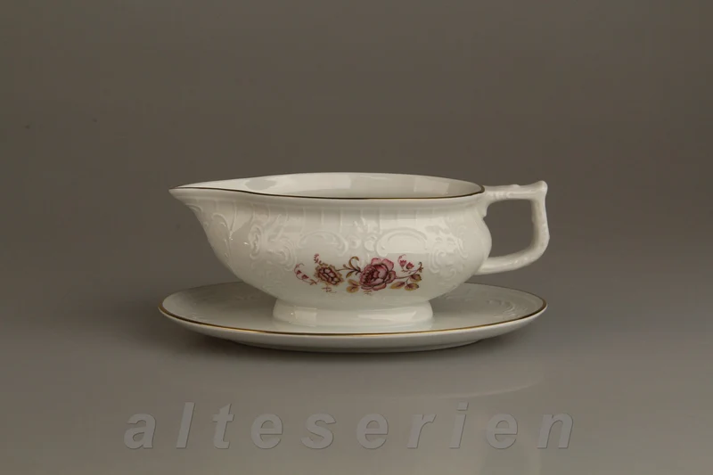 Sauciere mit Teller einteilig