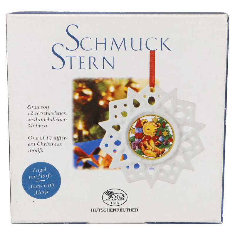 Schmuckstern Engel mit Harfe