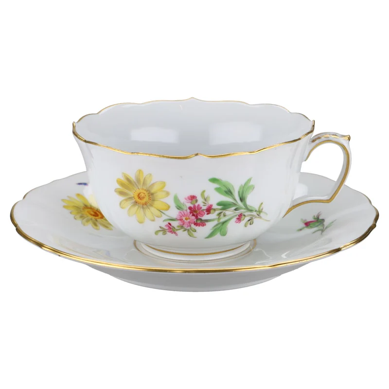 Teetasse mit Untertasse Margarite gelb