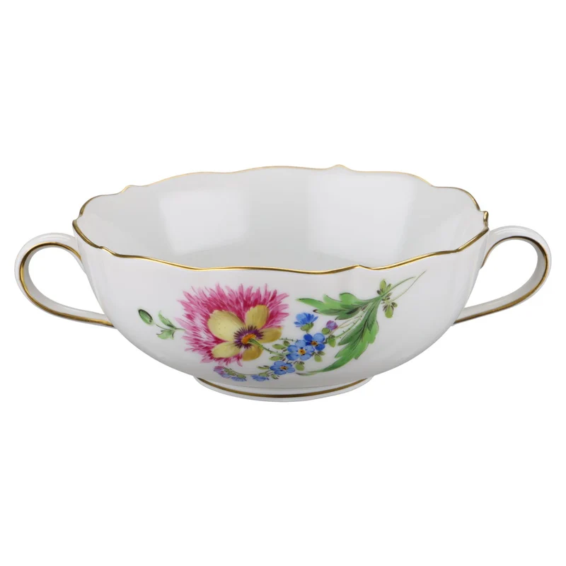 Suppentasse mit Untertasse Chrysantheme pink
