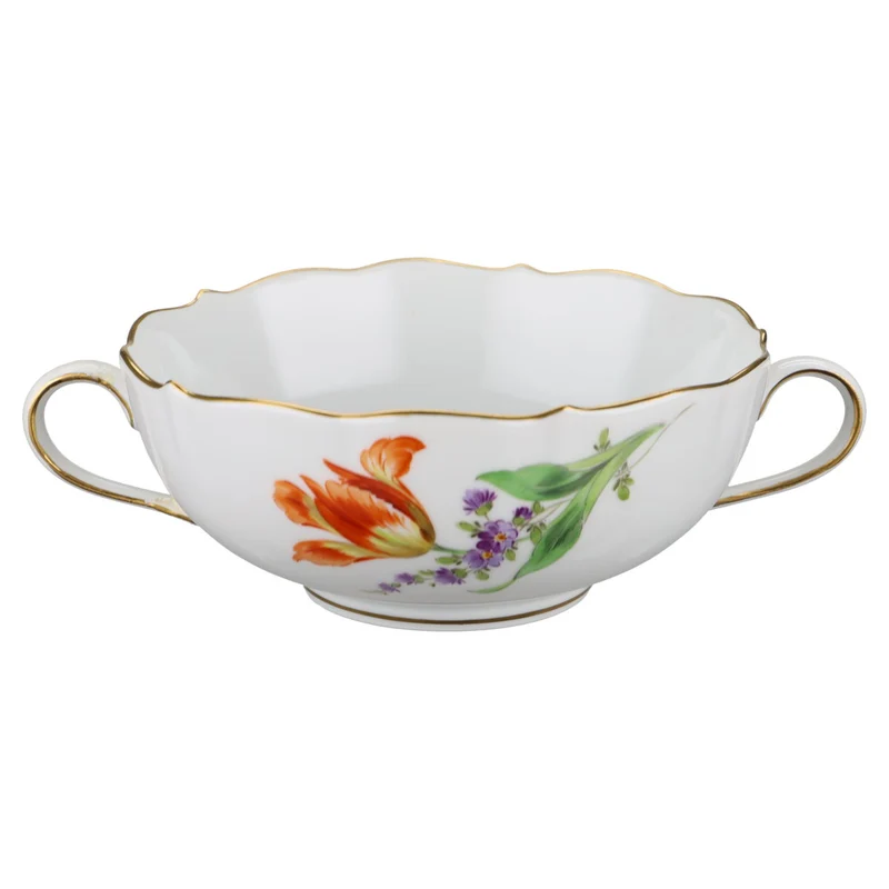 Suppentasse mit Untertasse Tulpe Orange