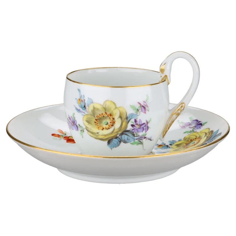 Kaffeetasse mit Untere Motiv Rose gelb