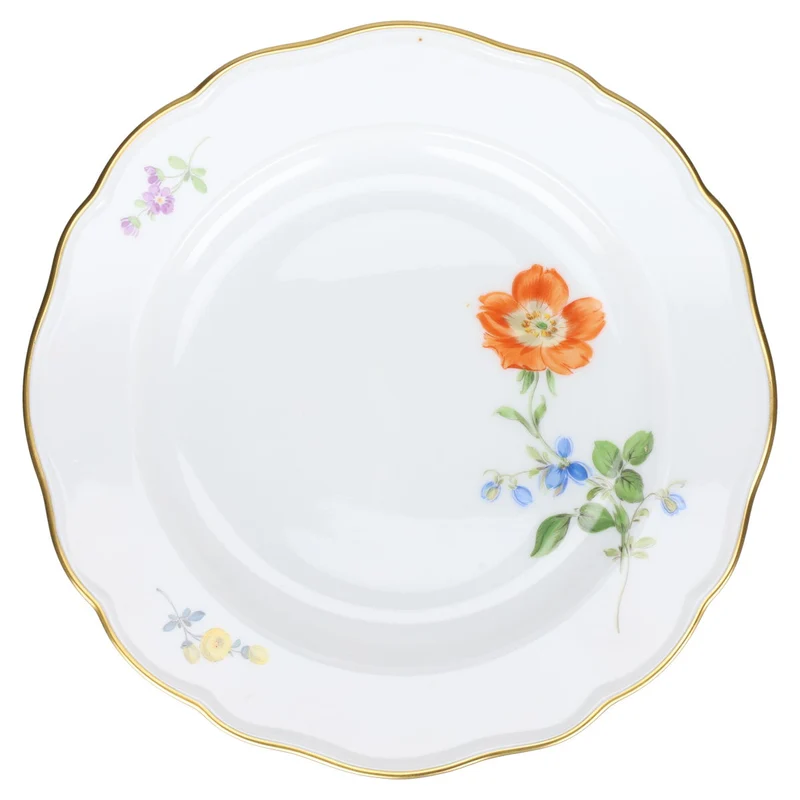 Brotteller Dessertteller Wildrose orange