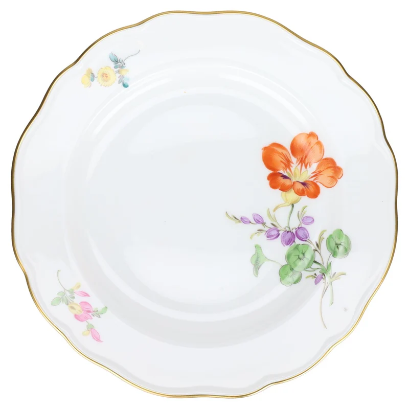 Brotteller Dessertteller Blume orange
