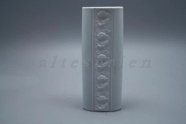 Vase oval Biskuit Reliefdekor