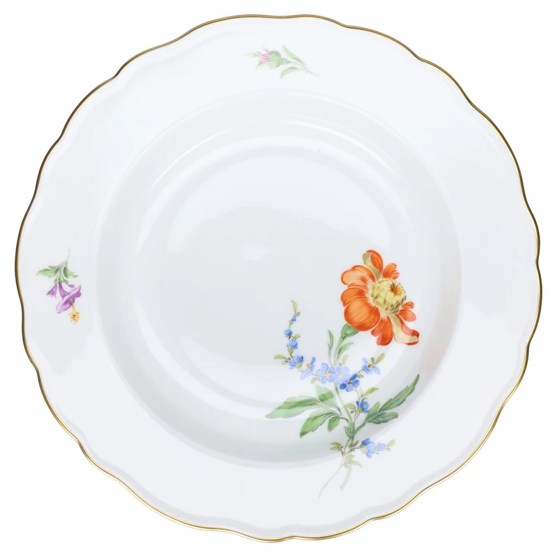 Suppenteller Kornblume orange