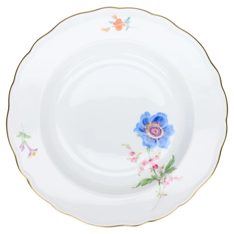 Suppenteller Mohnblume blau