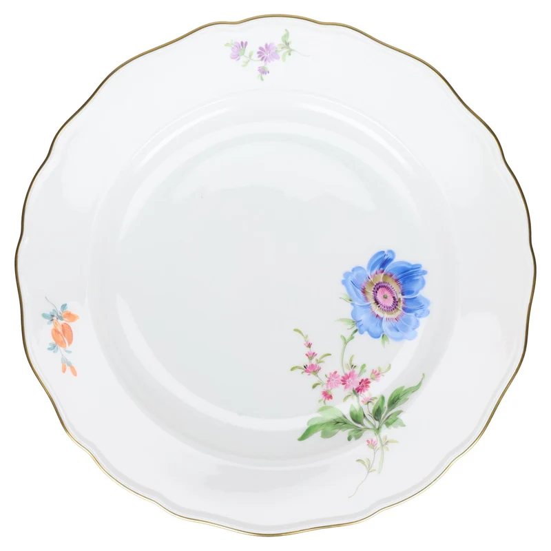 Speiseteller Mohnblume blau