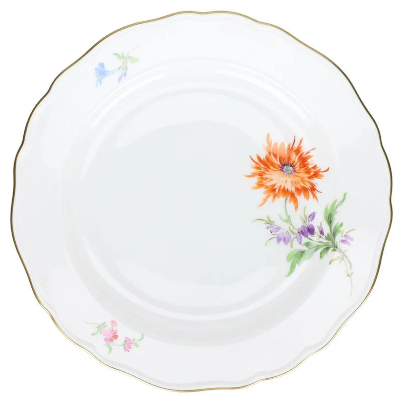 Kuchenteller groß Chrysantheme orange