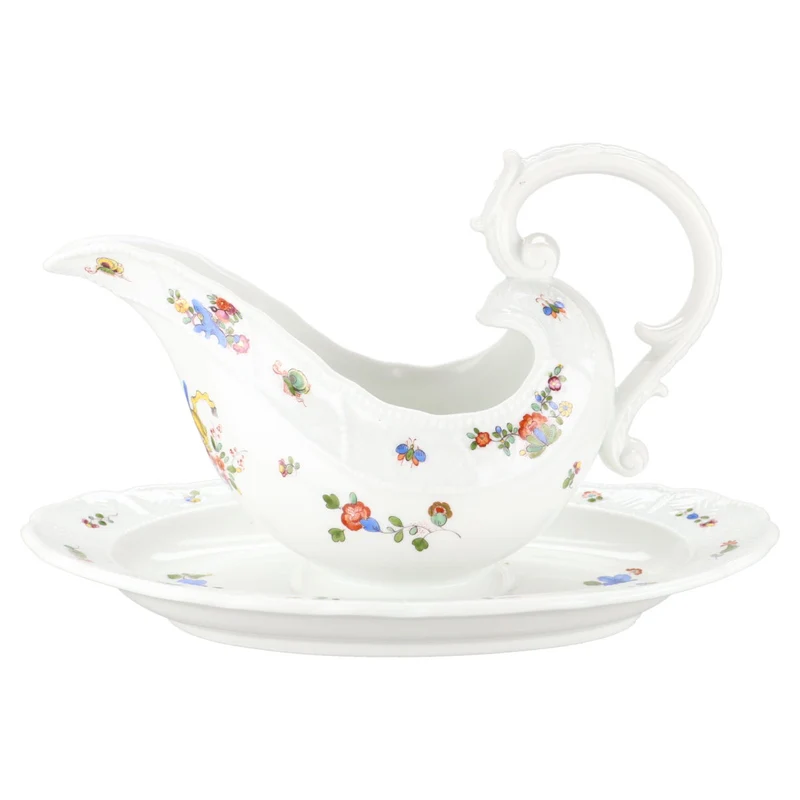 Sauciere mit Teller einteilig