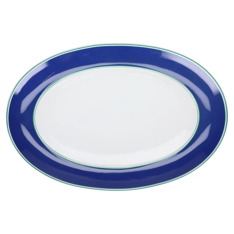 Fleischplatte mittelgroß Blauer Rand
