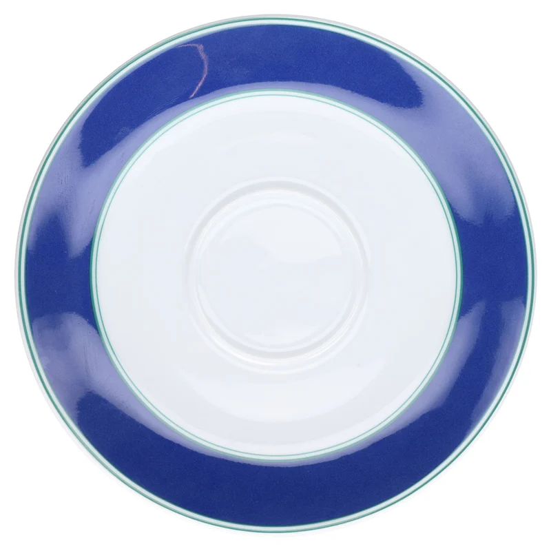 Untertasse für Frühstückstasse XL Blauer Rand
