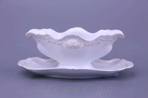 Sauciere mit Teller einteilig