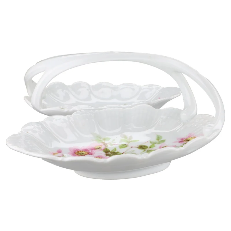 Gebäckschale mit Henkel 27,5 cm x 24 cm H 10,5 cm