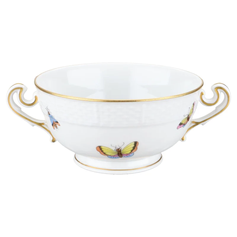 Suppentasse mit Untere und Deckel Modell 744 - Rose pink