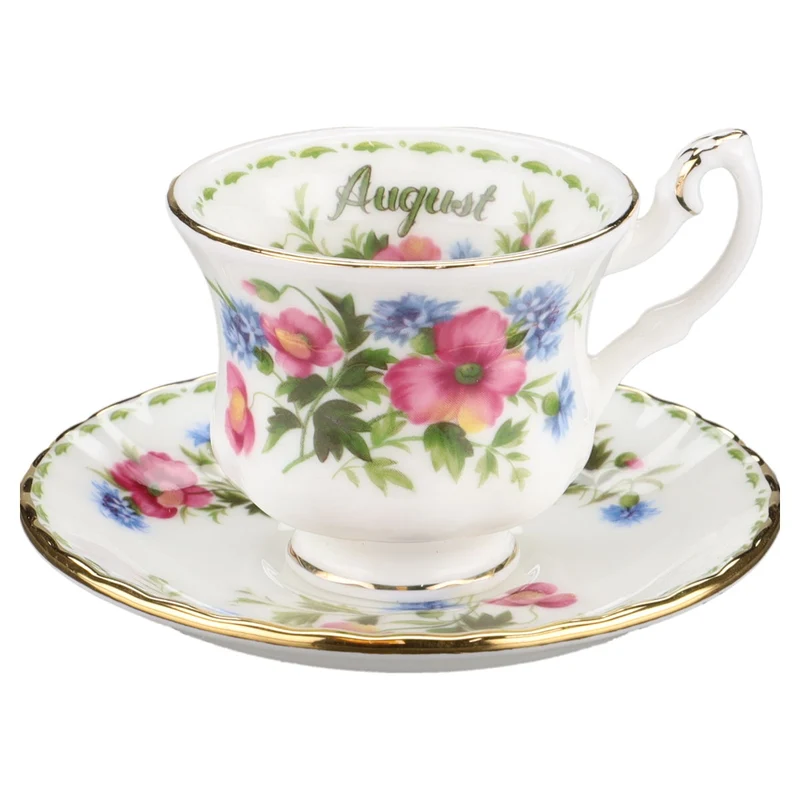 Miniaturtasse mit Untertasse - August