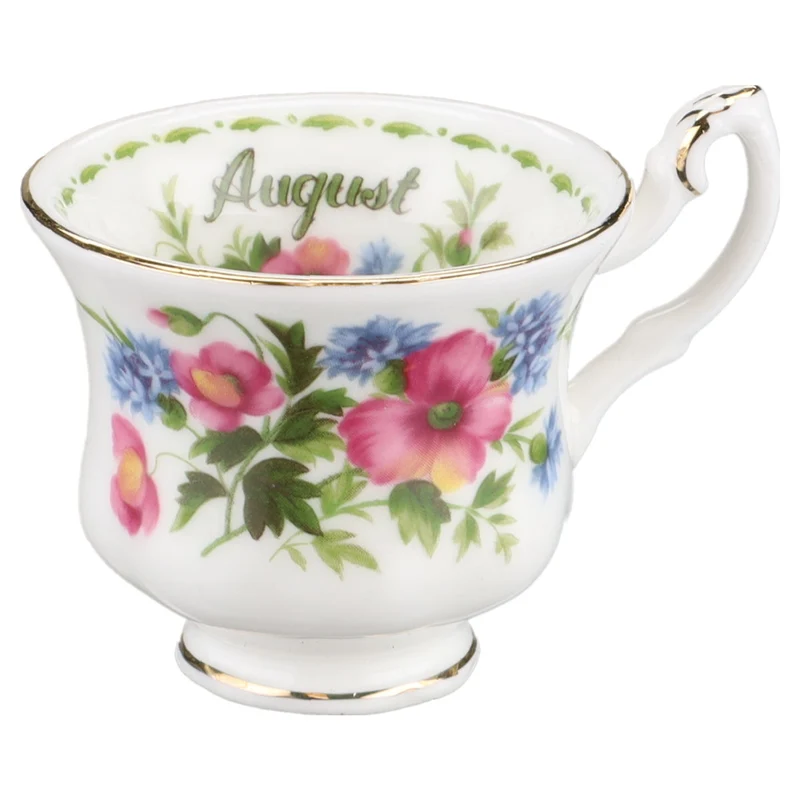 Miniaturtasse mit Untertasse - August