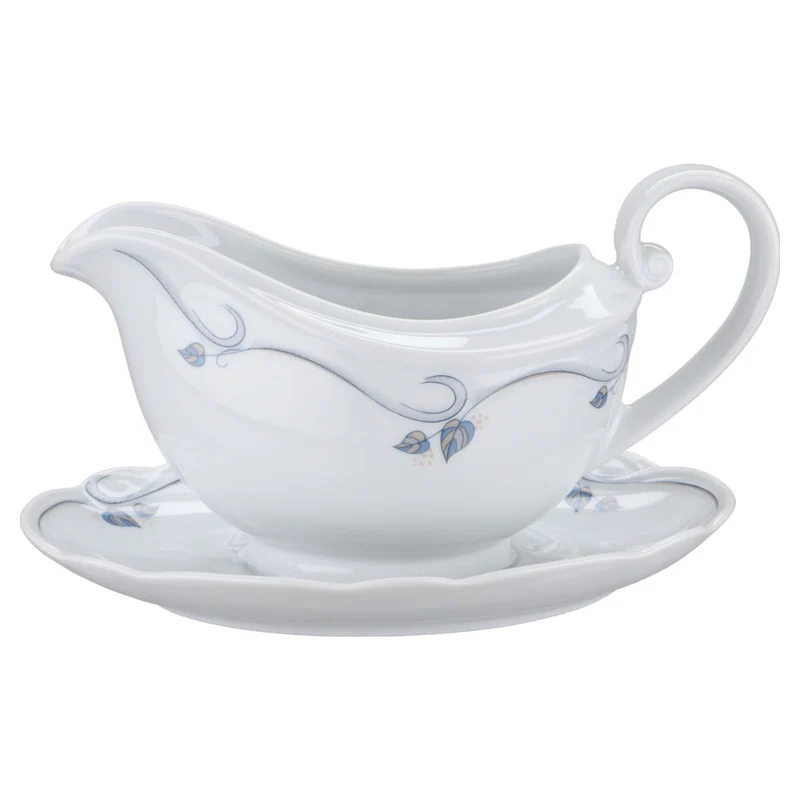 Sauciere mit Teller einteilig