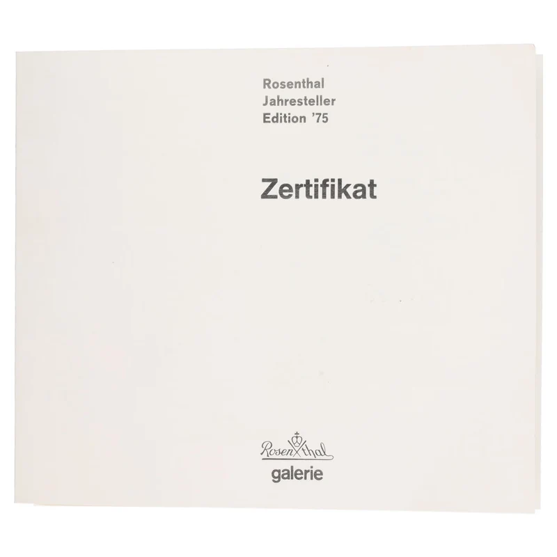 Jahresteller Edition 1975 Narendra Auflage 738 mit Zertifikat in OVP