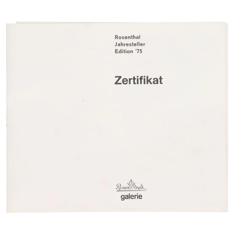Jahresteller Edition 1975 Narendra Auflage 1179 mit Zertifikat in OVP