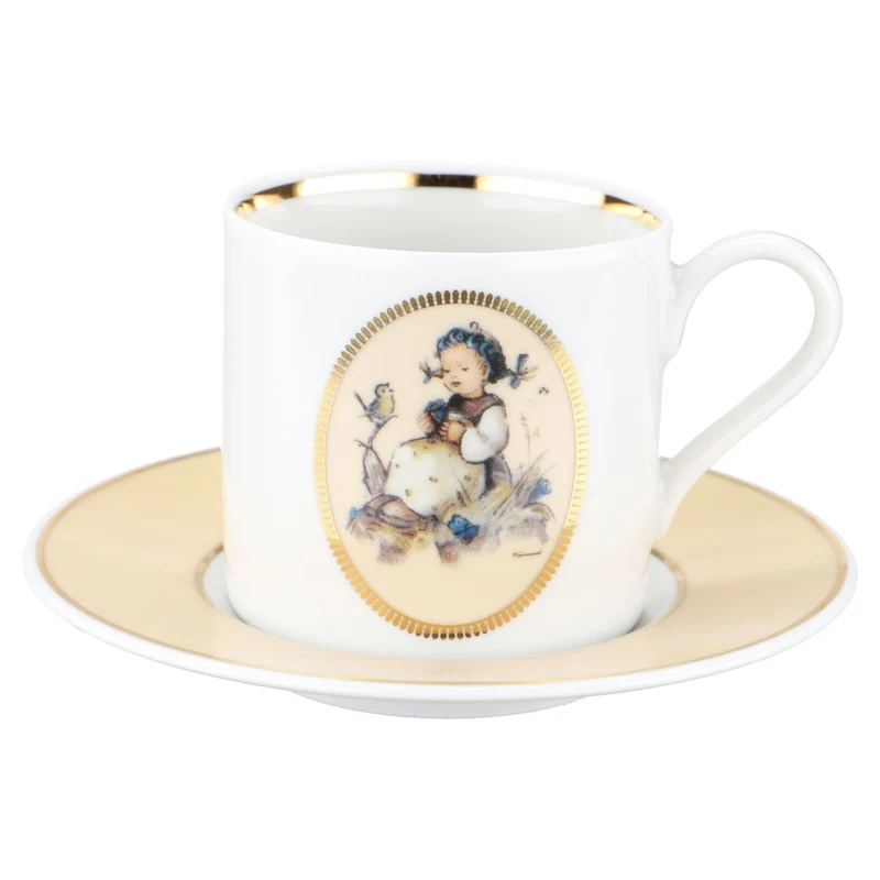 Mokkatasse Espressotasse mit Untere Mädchen mit Enzian