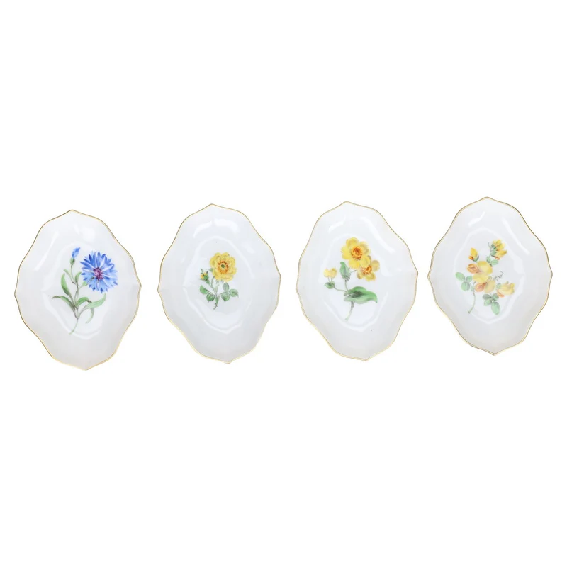 4 Minischalen Salinoform Motive Sommerblumen