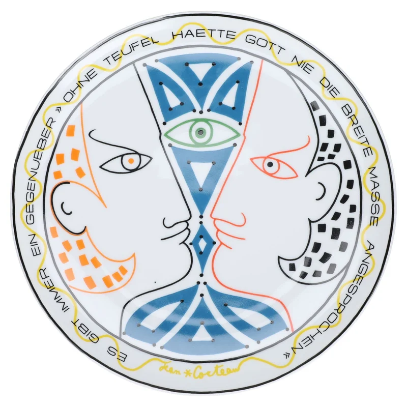 Wandteller Künstlerteller Jean Cocteau Nr. 2 Es gibt immer ein Gegenüber