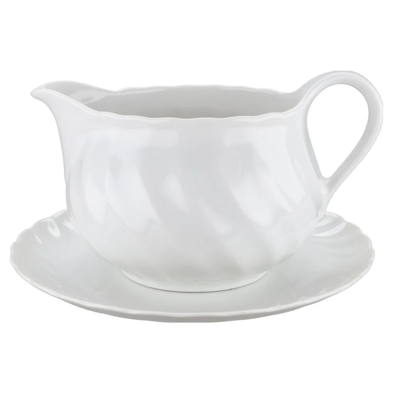 2-teilige Sauciere mit Teller