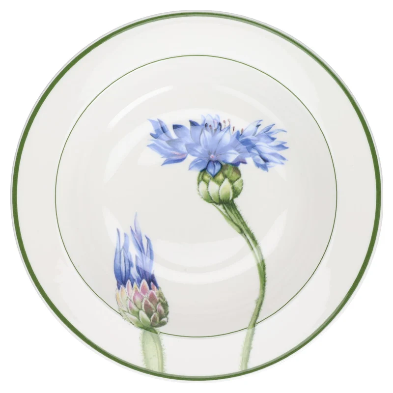 Salatteller mit Fahne Kornblume