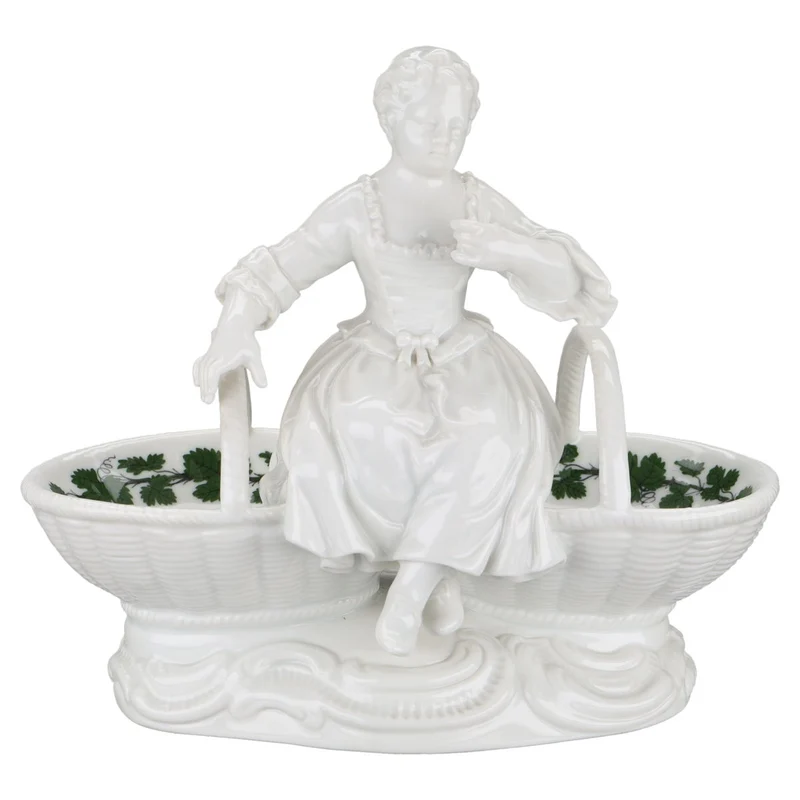Menage für Salz und Pfeffer mit Blumenfrau Weinlaub 184 M II.Wahl mit Mangel