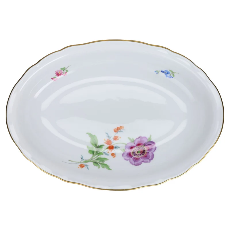 Schale oval Brotschale Lila Blume