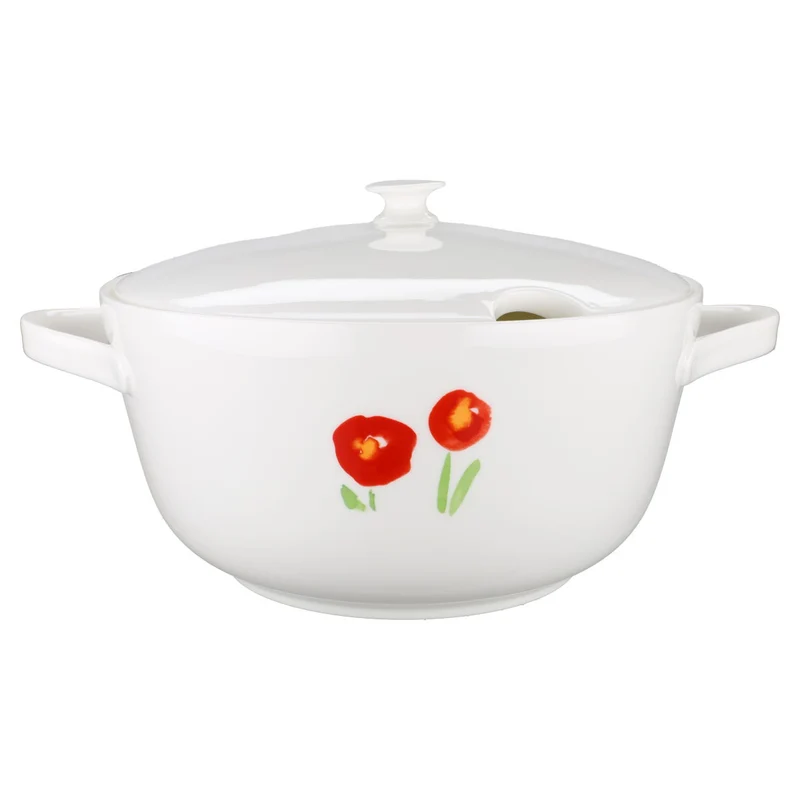 Suppenterrine 2,95 l Mohn rot