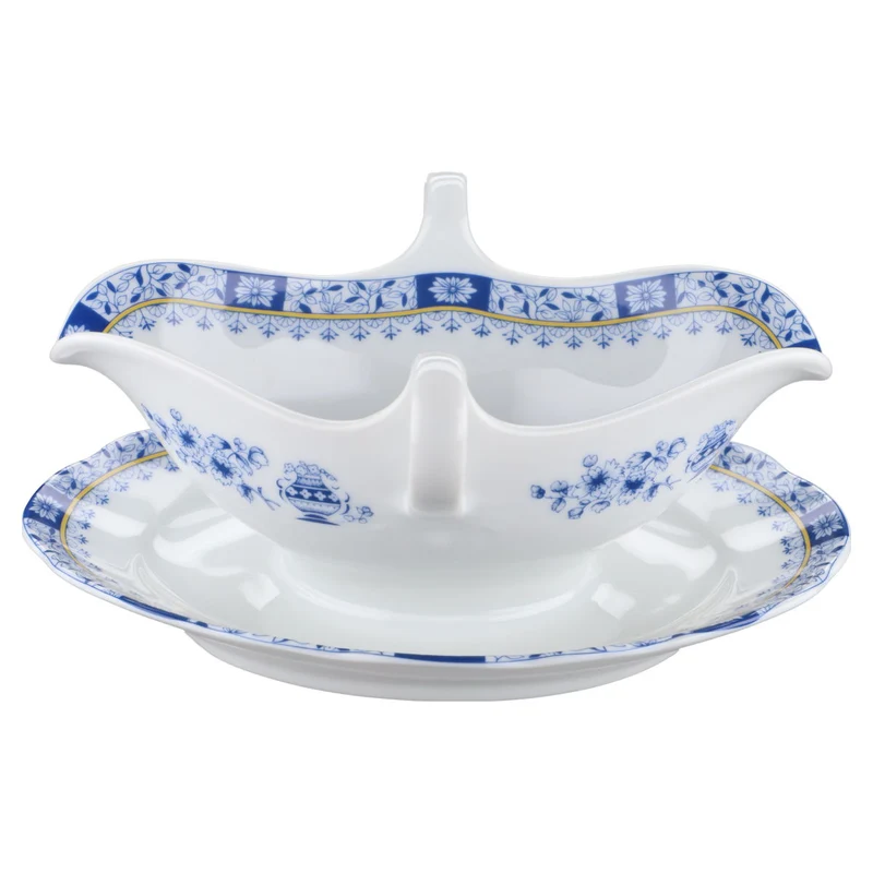 Sauciere mit Teller einteilig