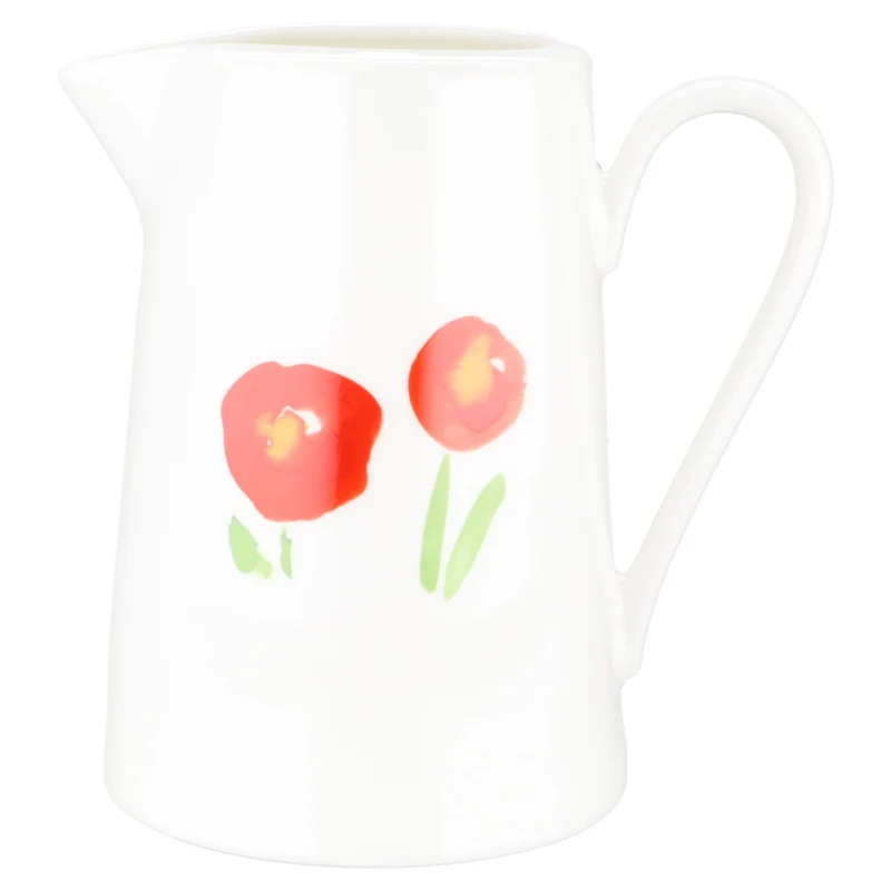 Milchkännchen groß Mohn rot