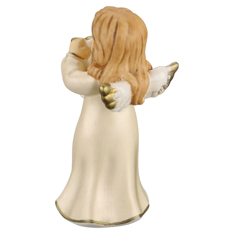 Engel mit Glocke, goldenes Kleid - Kling Glöckchen