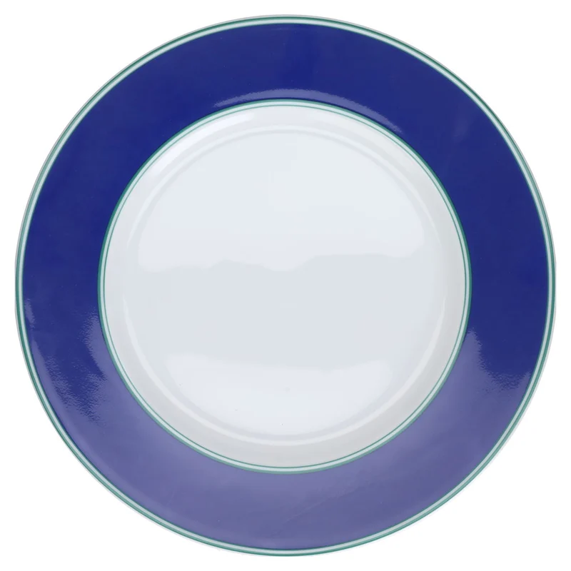Speiseteller Blauer Rand