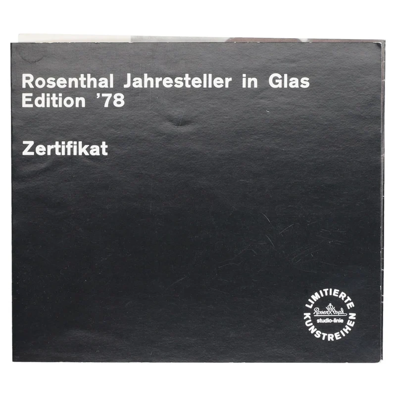 Jahresteller in Glas Ivan Rabuzin 1978 Auflage 2268 mit Zertifikat in OVP