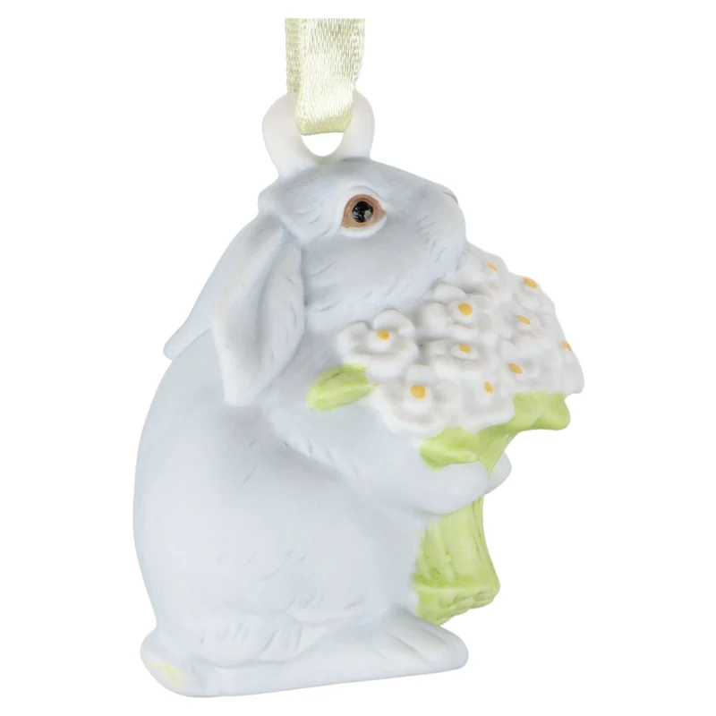 Anhänger Hase m.Blumen
