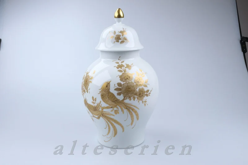 Deckelvase H 33,5 cm