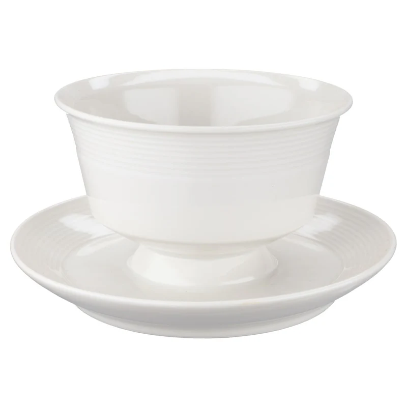 Sauciere mit Teller einteilig